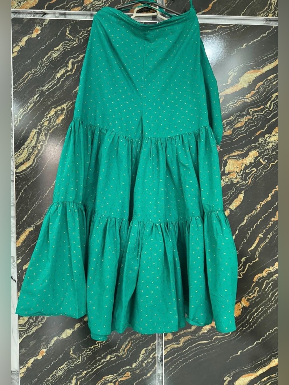 Embellished Teal Women’s Dress with Intricate Embroidery brand Ethnc - Picture 4 of 4